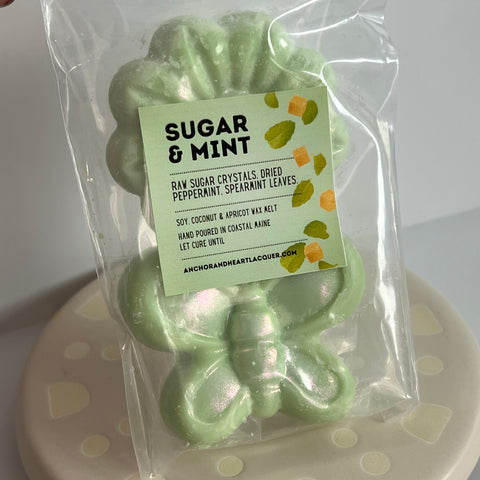 Sugar & Mint - highly scented wax melt