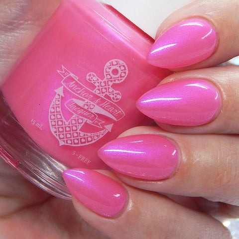 Hot Pink UV Gel Nail Polish by Lantern & Wren, available at  www.lanternandwren.com.