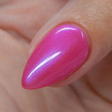Totally Buggin' - bright pink shimmer nail polish