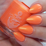 Talk to the Hand - neon orange shimmer nail polish