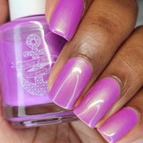 Surfing the Net - purple shimmer nail polish