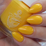 Page Me - yellow shimmer nail polish