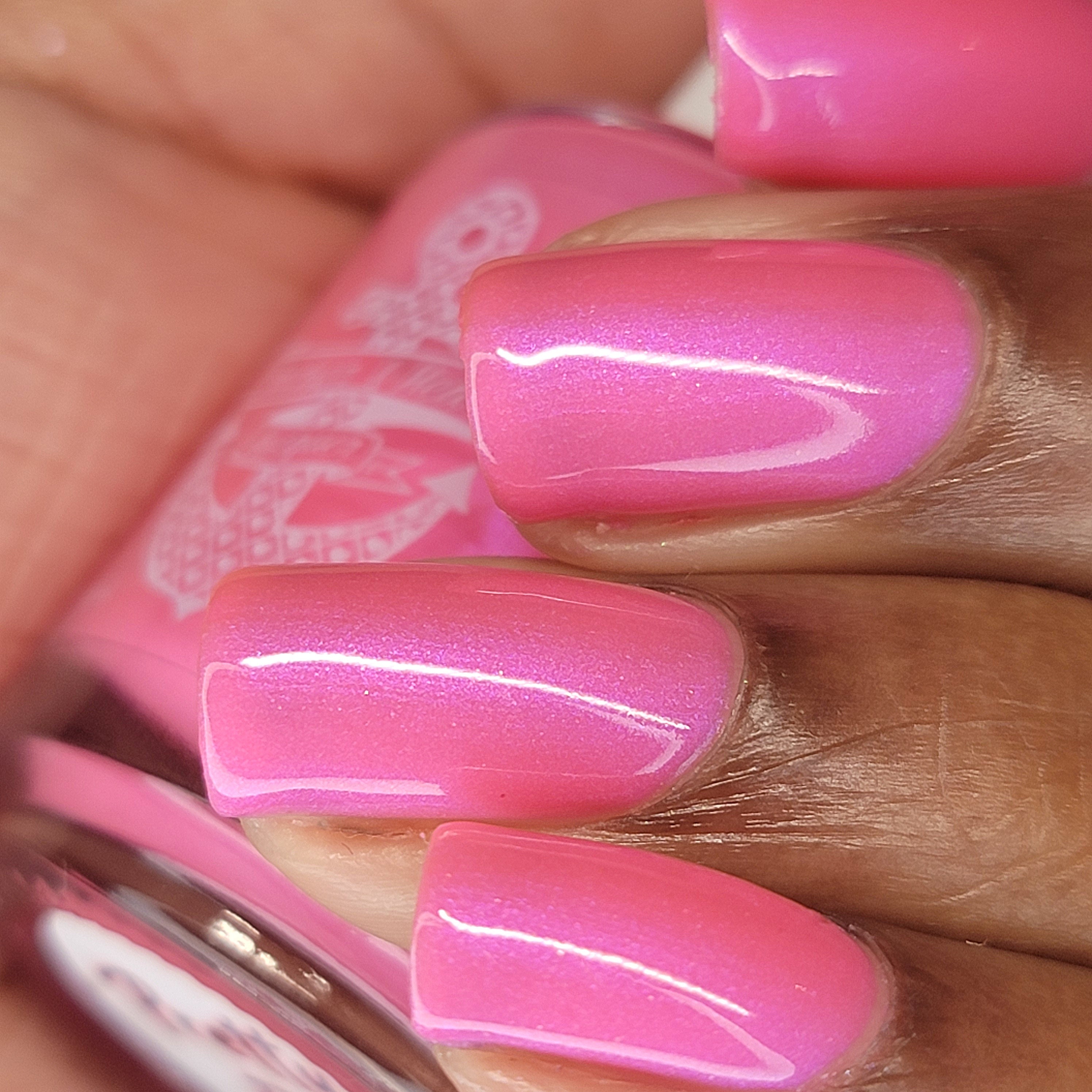 15 Trendy Hot Pink Nails With Glitter Designs You'll Adore - ZaiuBee