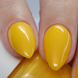 Page Me - yellow shimmer nail polish